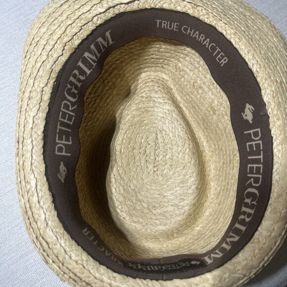 Peter Grimm Brown Fedora Hat One Size OS True Character Raffia - Picture 6 of 9
